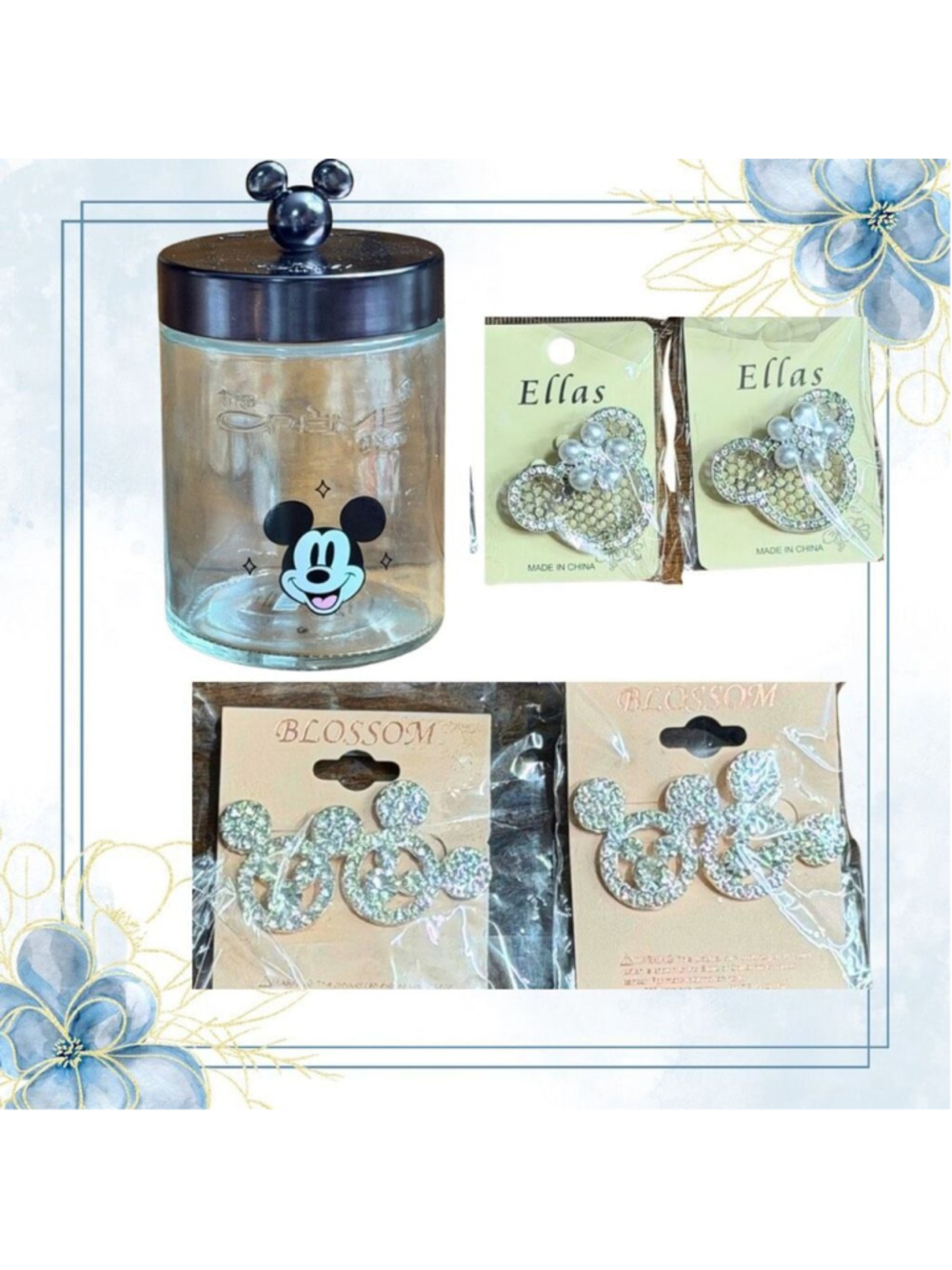 Crème Shop Crème Shop Vanity Jar & Jewelry Bundle: 2 Ella’s Brooches, 2 Blossom